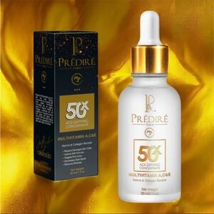 50X Premium Multi-Vitamin A, C, & E Retinol & Collagen Booster 24K Gold Serum